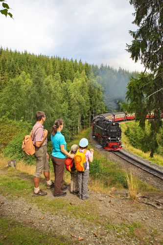 Wir nehmen Sie gern mit auf eine Fahrt in der traditionellen Schmalspurbahn!<br>(Quelle: Sammlung HSB / Olaf Haensch)