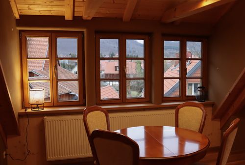 Also - genießen Sie die Ausblicke auf die Dächer des Harzortes Darlingerode...<br>(Bild: J. Förster)