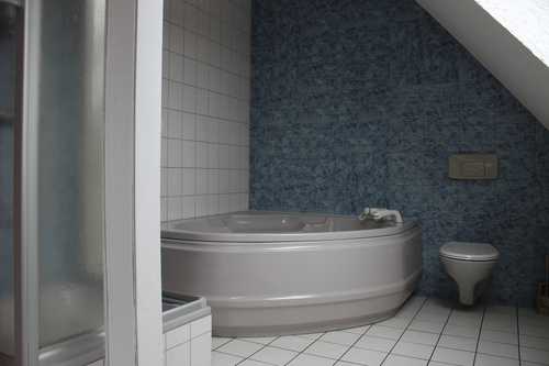 Eckbadewanne und Dusche zum Entspannen nach einem aufregenden Tag im Harz.<br>(Bild: harztourist)