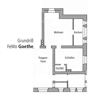 Grundriss der Ferienwohnung Goethe<br>(Bild: Familie Gräbner)