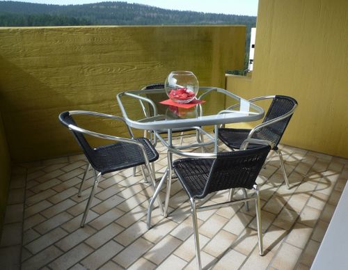Gern können Sie bei schönem Wetter die frische Harzluft auf Ihrer Terrasse genießen.