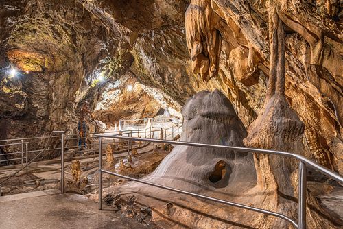 Blick in die Rübeländer Tropfsteinhöhlen<br>(Tourismusbetrieb der Stadt Oberharz am Brocken©Jan Reichel Fotografie)